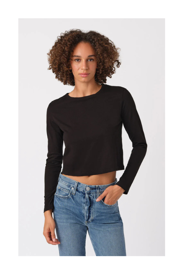 Long Sleeve Babe Tee in Black
