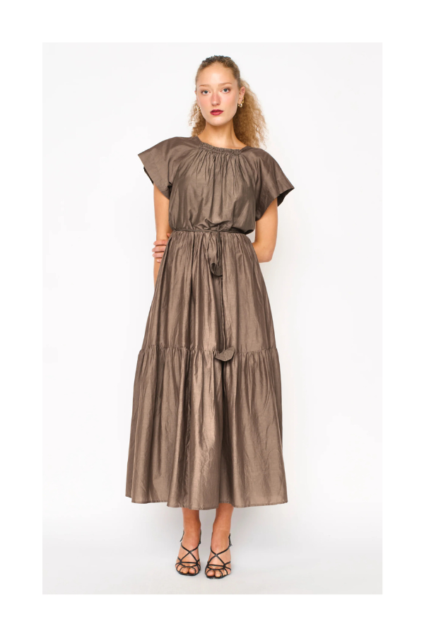 Vienna Maxi Dress in Walnut