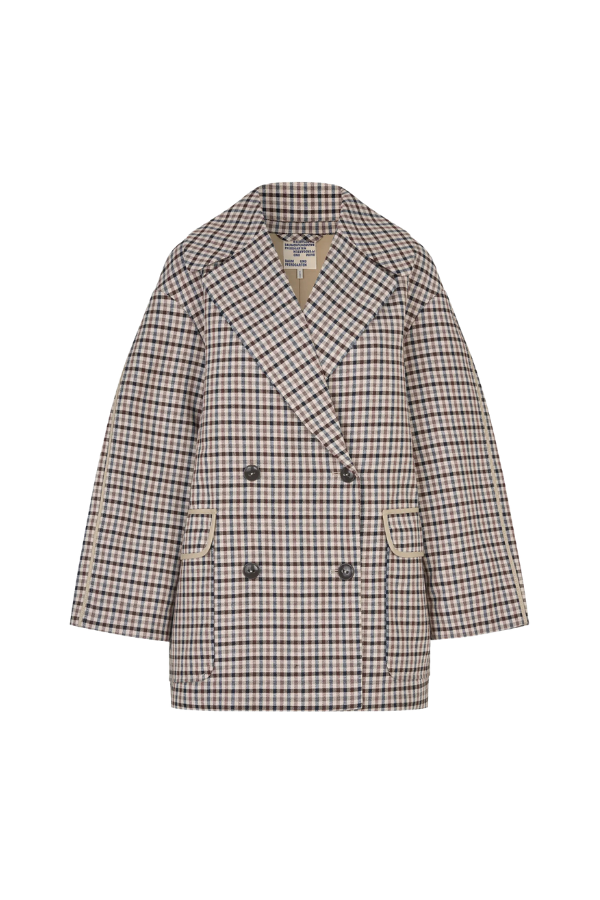 Baticia Jacket in Brown Camel Check