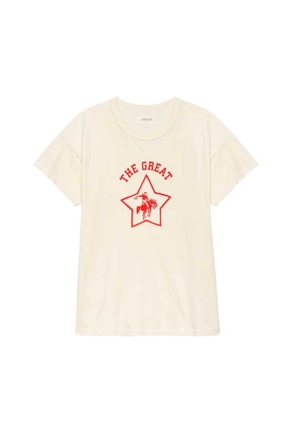 The Boxy Crew w/ Rodeo Star in Washed White