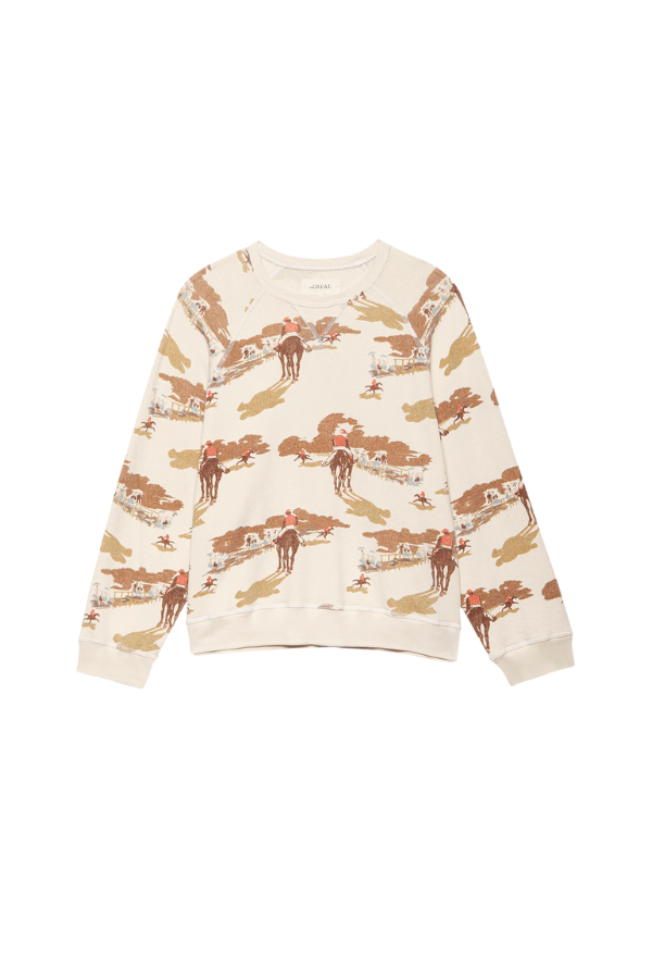 The Slouch Sweatershirt in Riding Horses Print