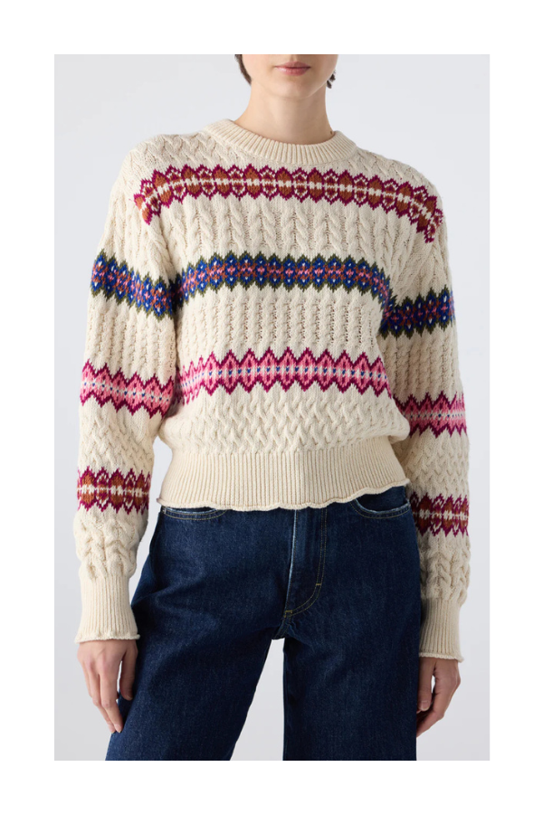 Jemma Sweater in Bone Multi