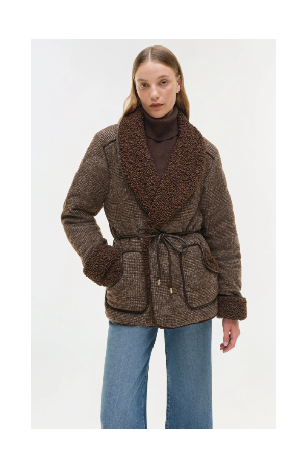 Rorie Quilted Jacket in Chocolate