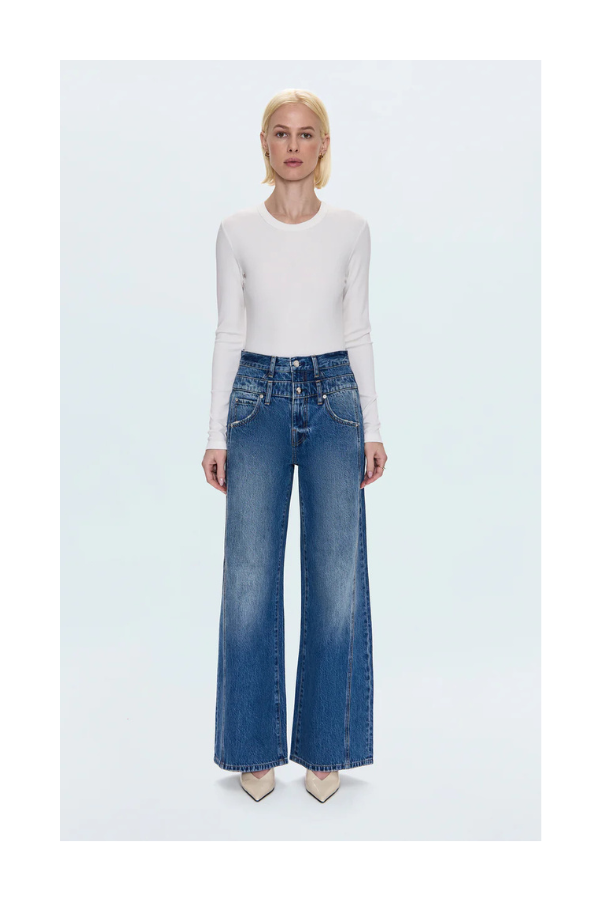 Caleb High Rise Jean in Echo