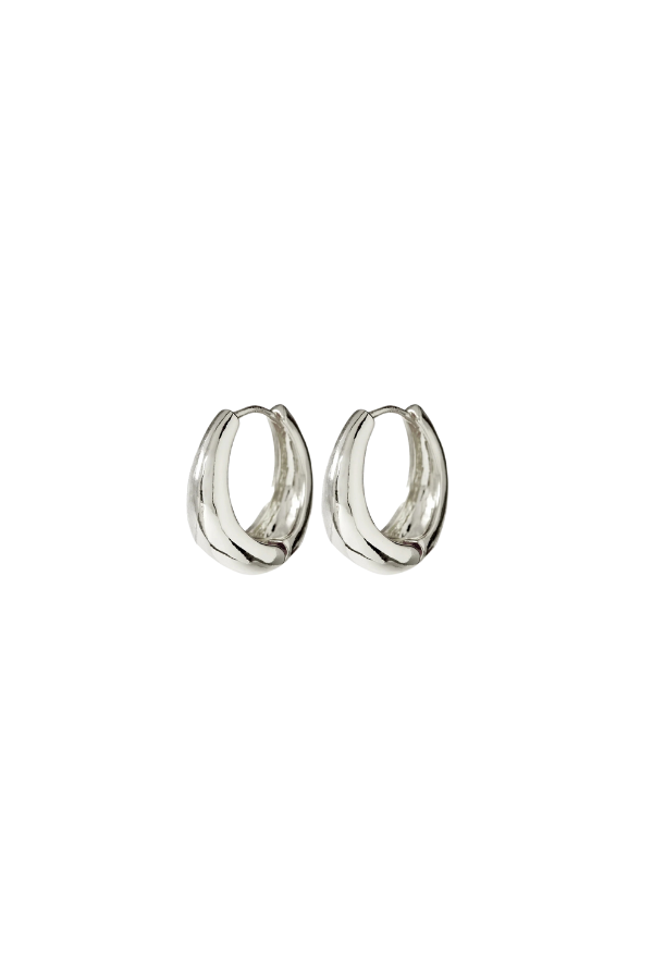 The Ridged Marbella Hoops in Silver