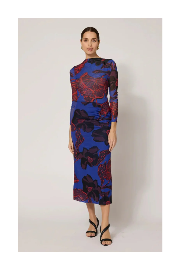 Katya Ankle Dress in La Rouge Print