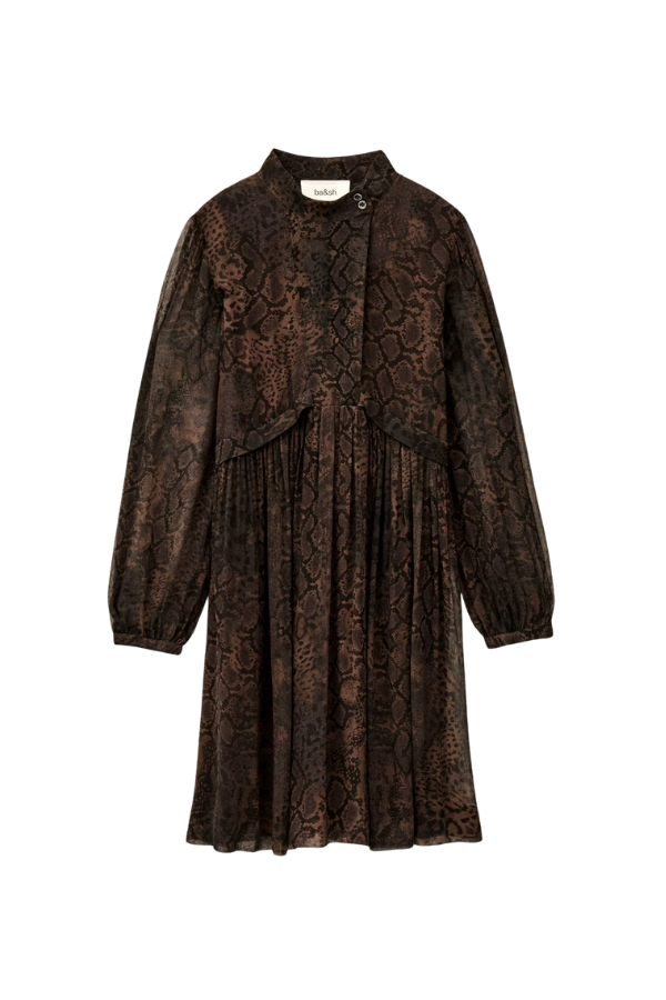 Simba Short Dress in Marron