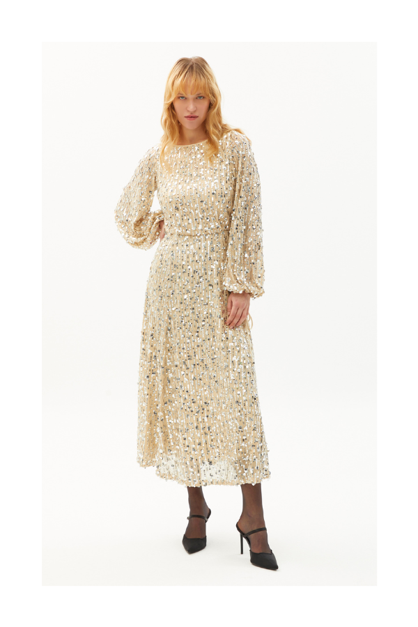 Anatole Dress in Beige