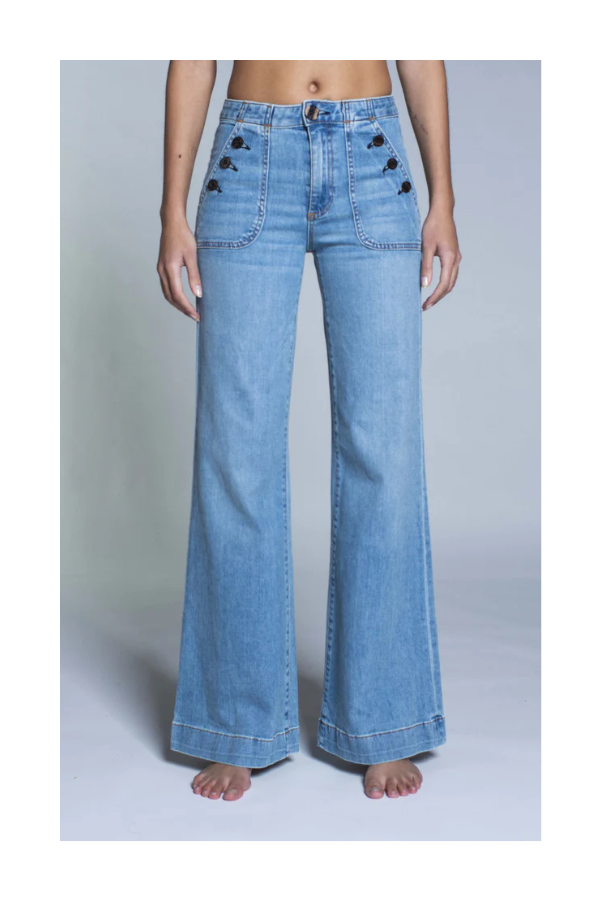 Brick House Wide Leg Dynomite in Harbour