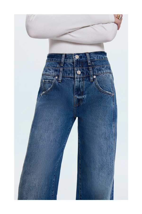 Caleb High Rise Jean in Echo