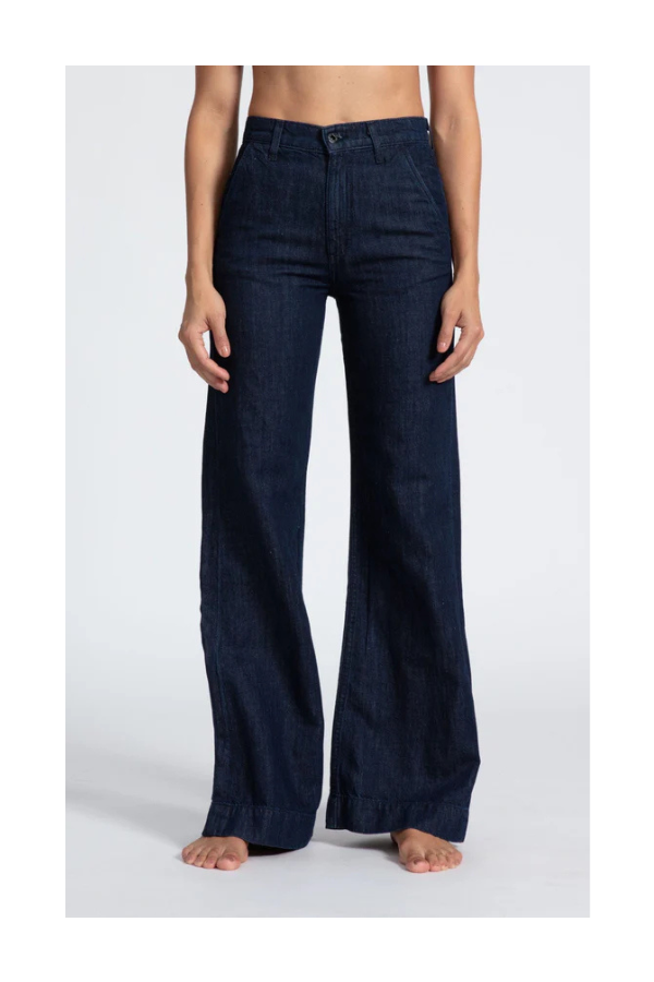 Denim Trouser in Indigo Linen