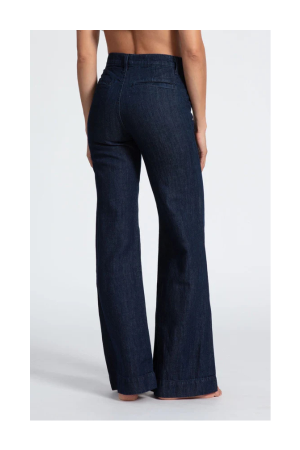 Denim Trouser in Indigo Linen