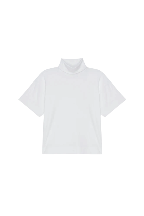 Fable Turtleneck Tee in White