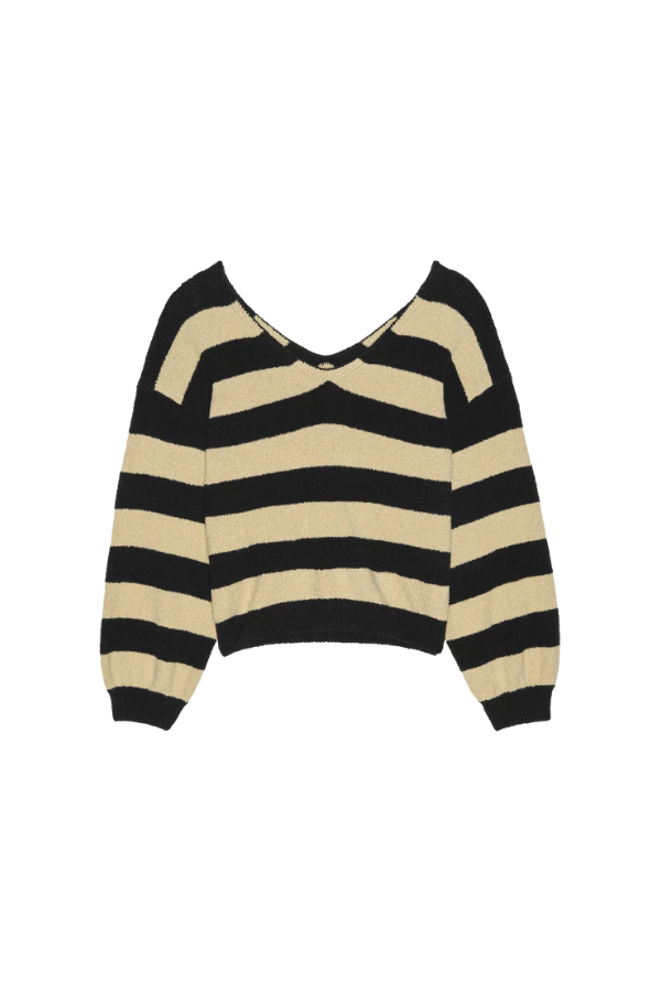 Carmine Pullover in Butterscotch Stripe