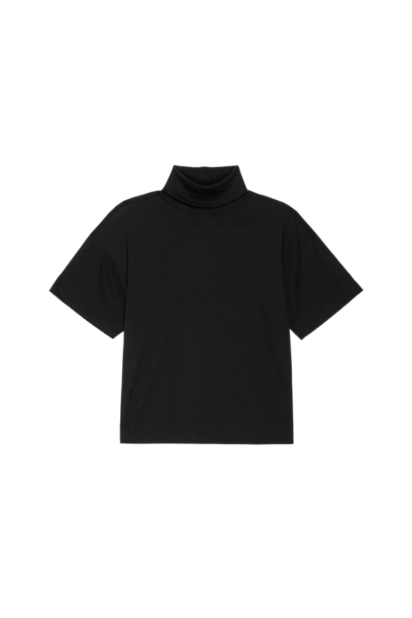 Fable Turtleneck Tee in Black