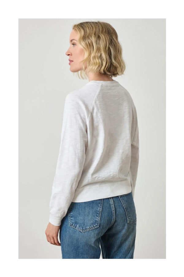 Raglan Sleeve Graphic Tee in White