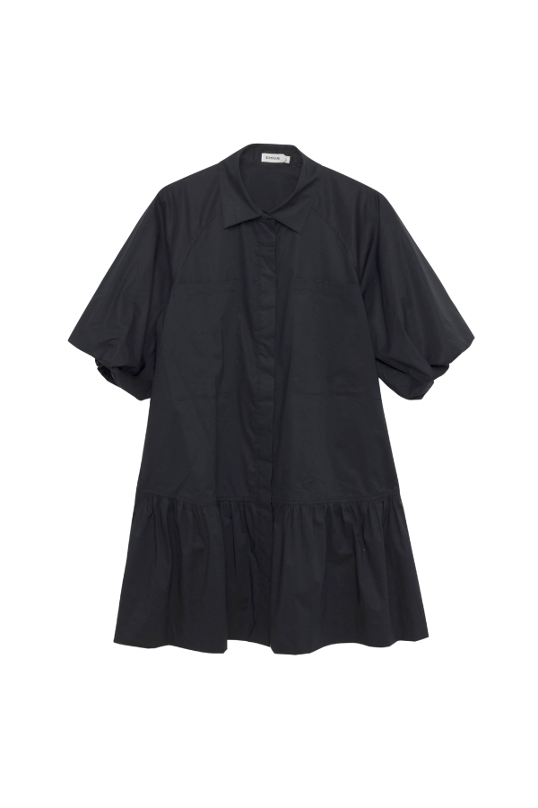Crissy Cotton Poplin Dress in Black