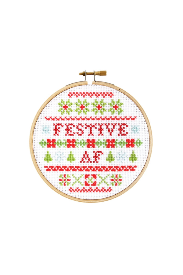 Festive AF Cross Stitch Kit