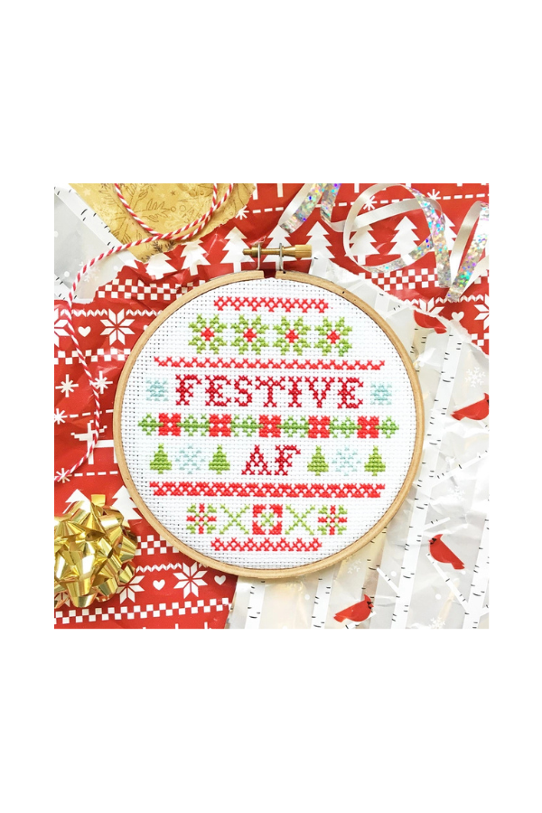 Festive AF Cross Stitch Kit