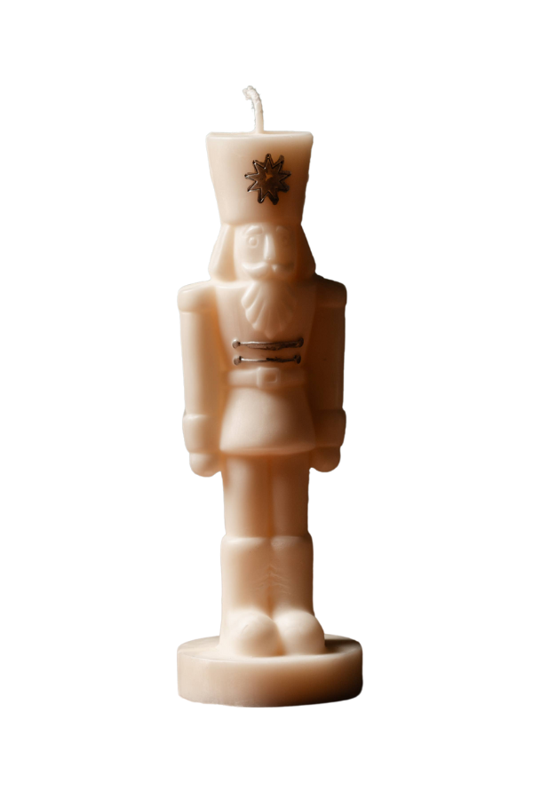 Nutcracker Candle - Silver Painted