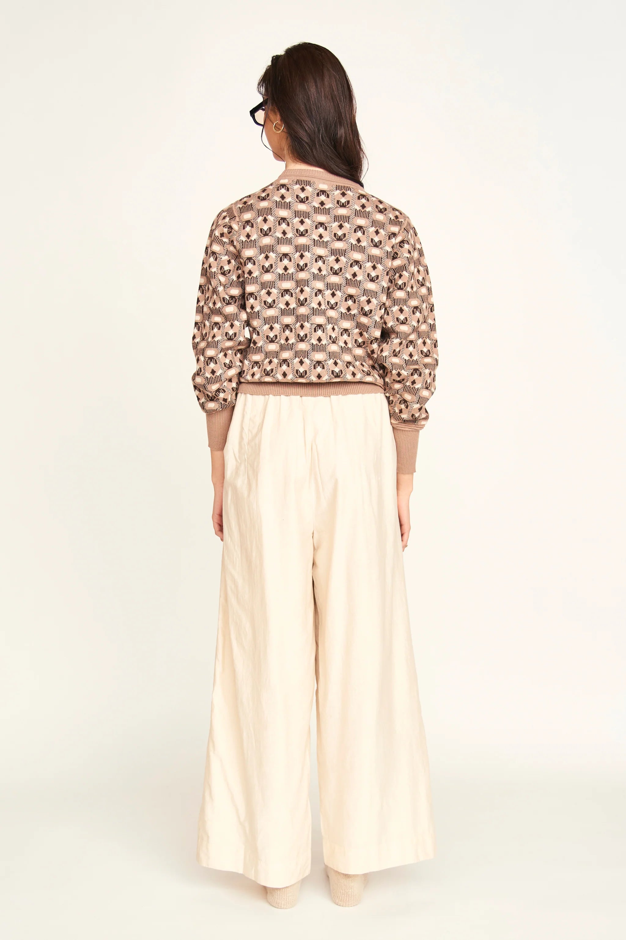 Bozeman Pullover in Milkweed Coeur Jacquard