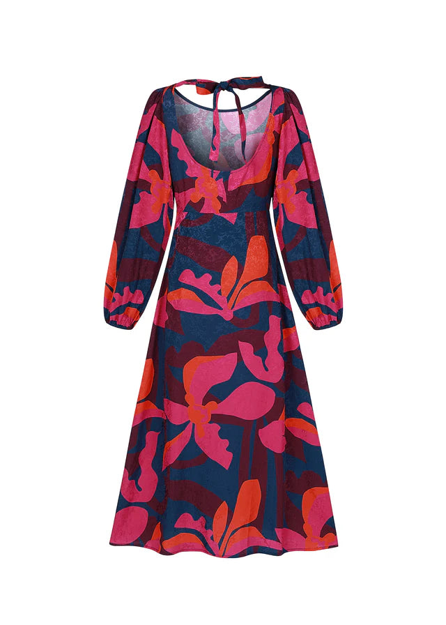 Stendhal Dress in Print Geo Flowers