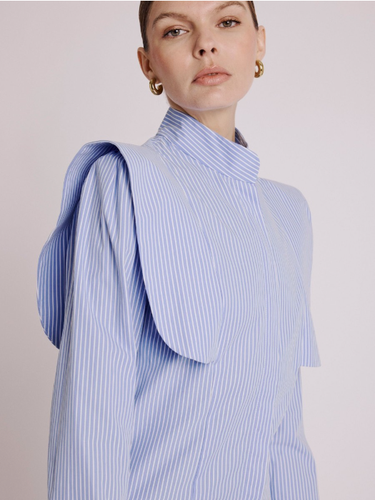 Celes Blouse in Blue Stripes