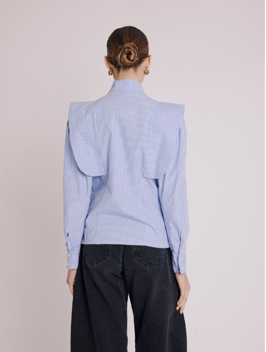 Celes Blouse in Blue Stripes