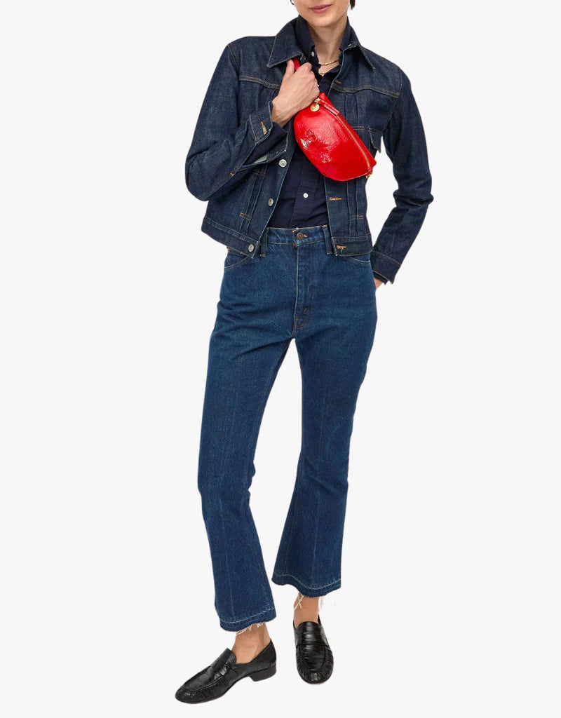 Petite Fanny in Super Red Pucker Patent