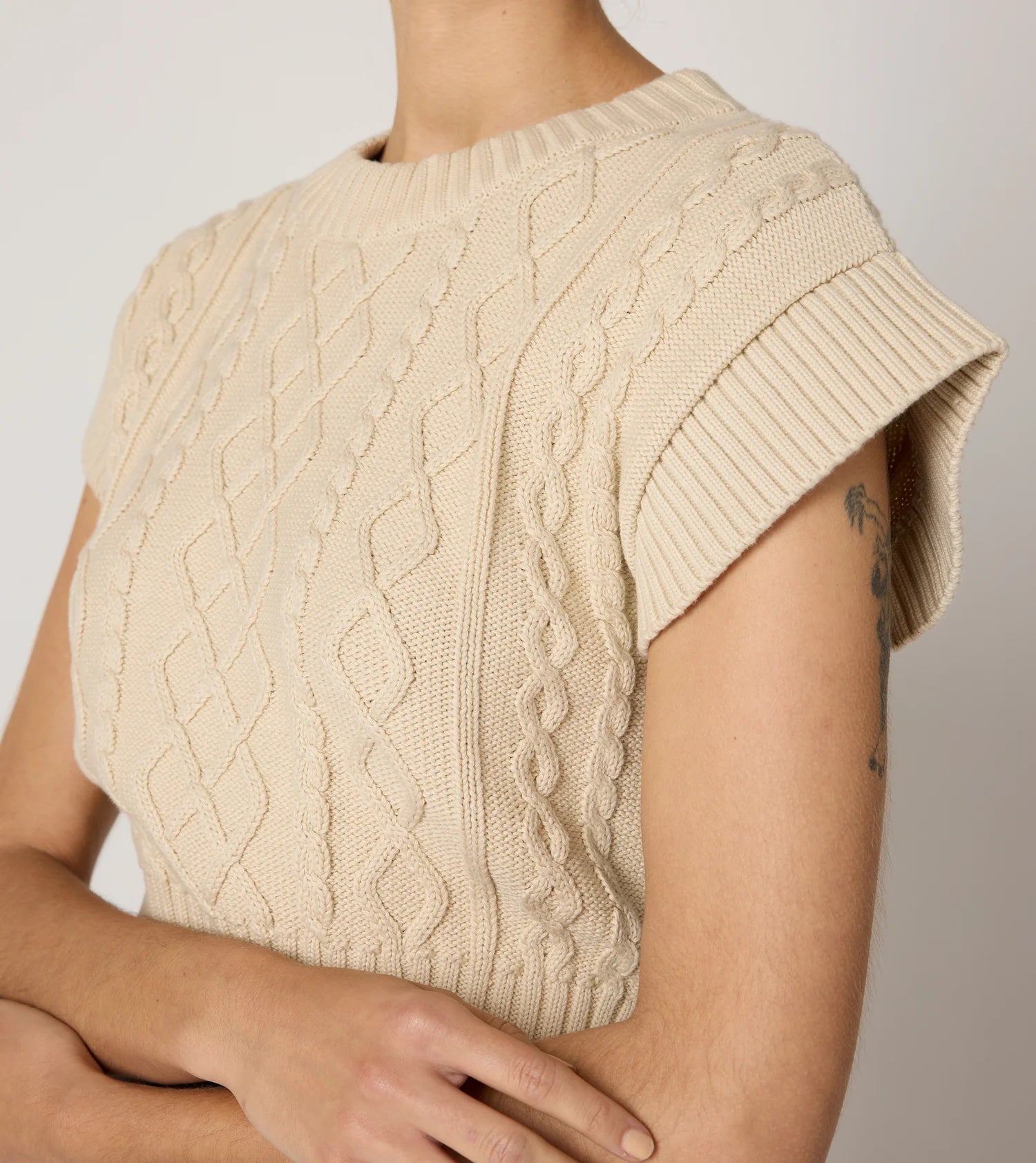 Gigi Sweater Vest in Cream