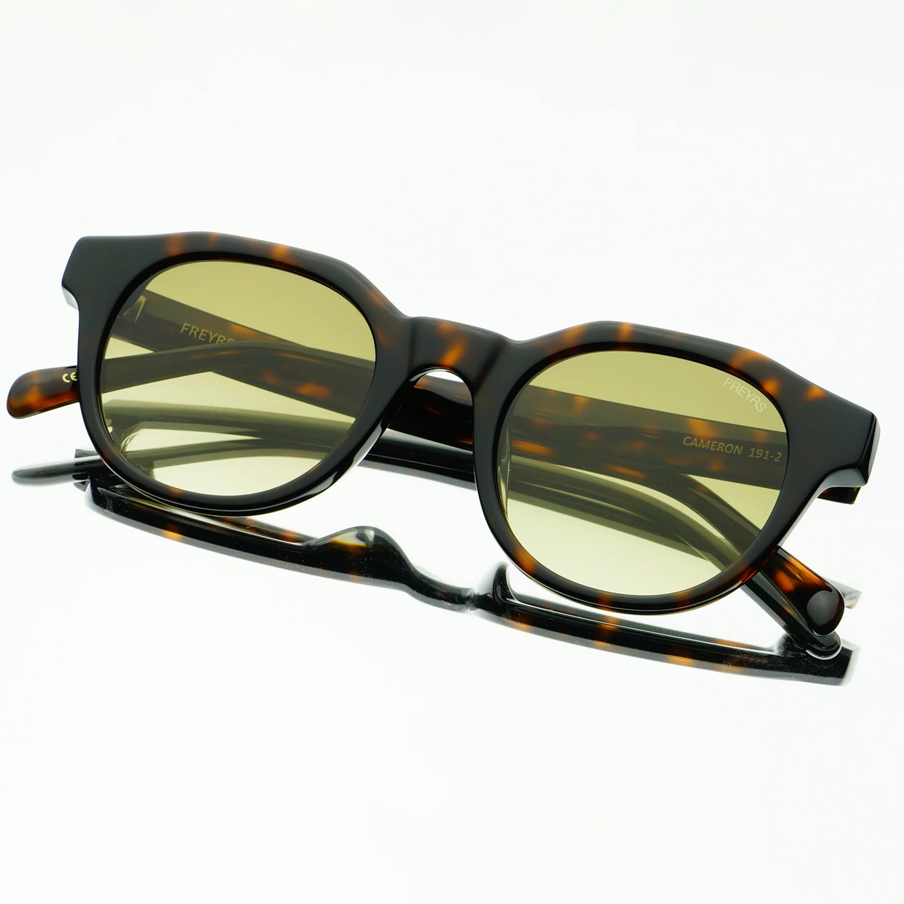 Cameron Acetate Uni Rnd Sun Tortoise/Grn