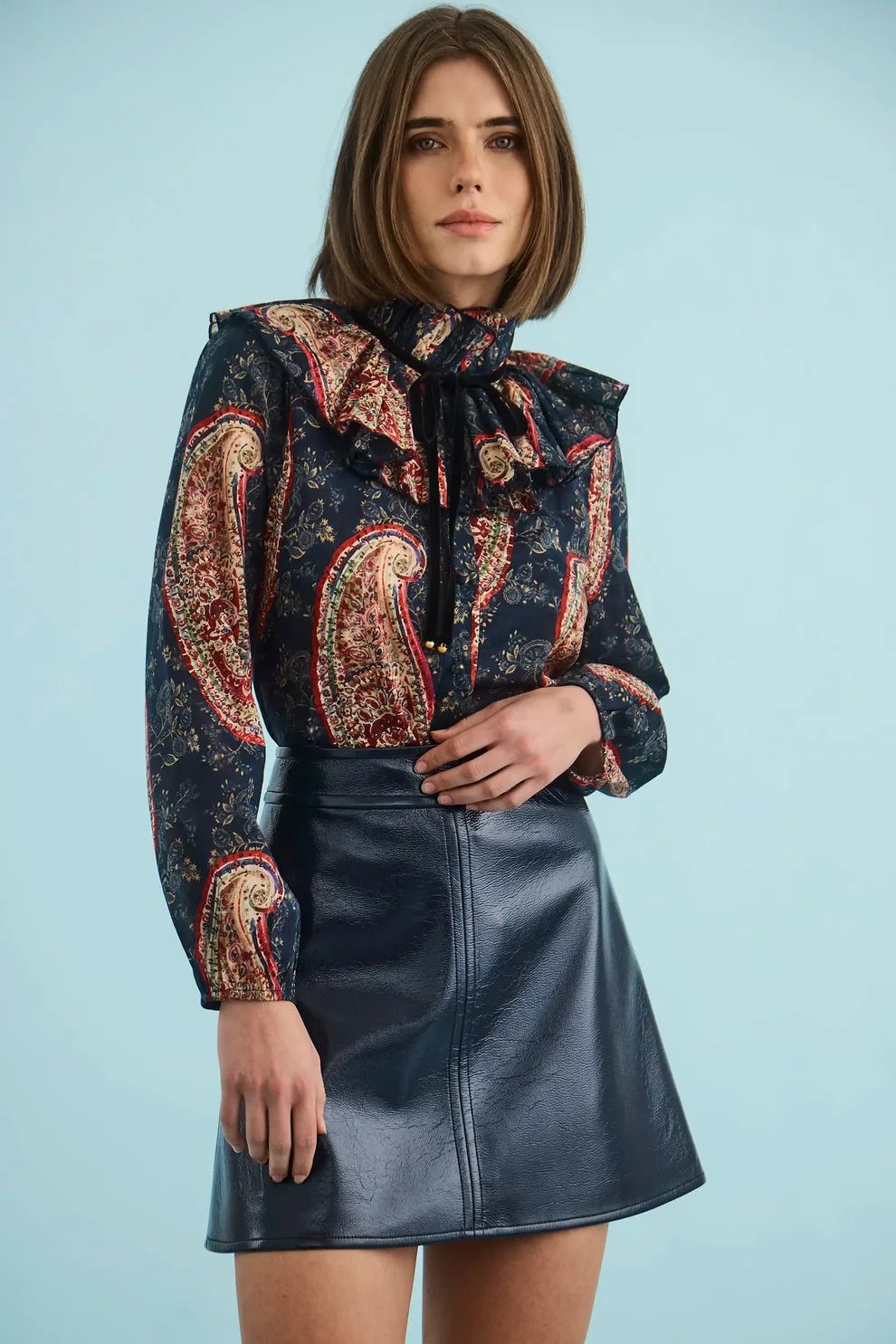 Eloise Top in Twilight Paisley
