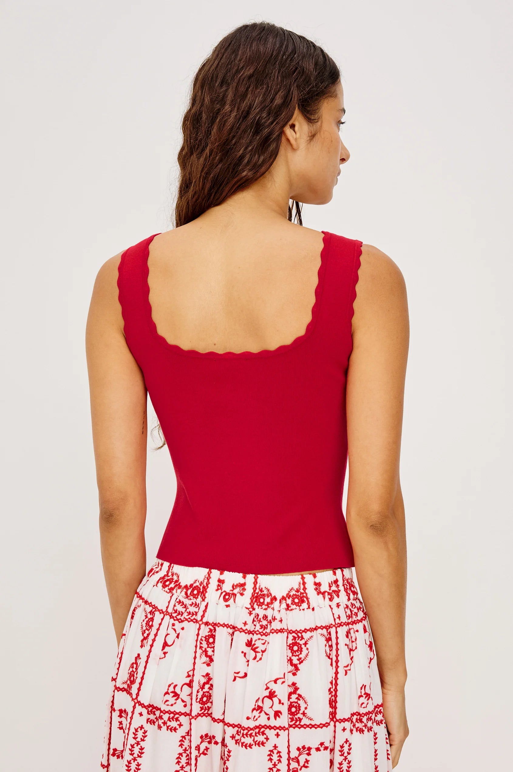 Flore Tank in Tomato