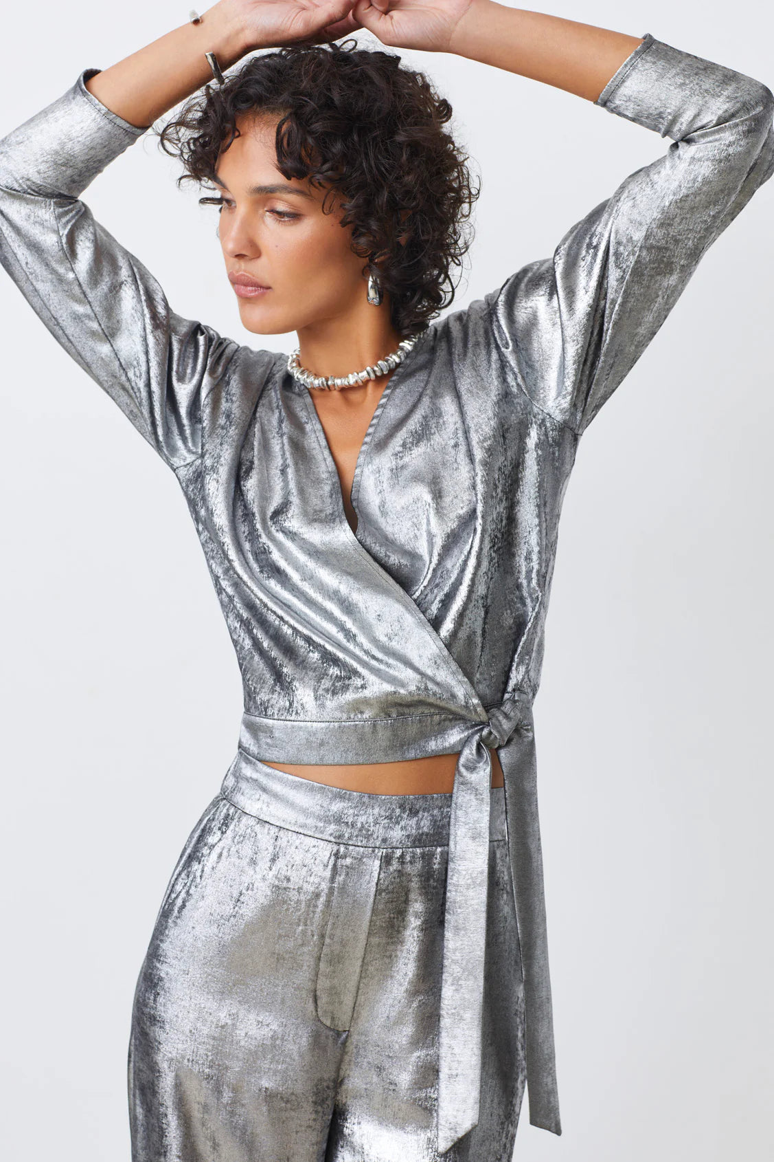 Leyla Blouse in Argent
