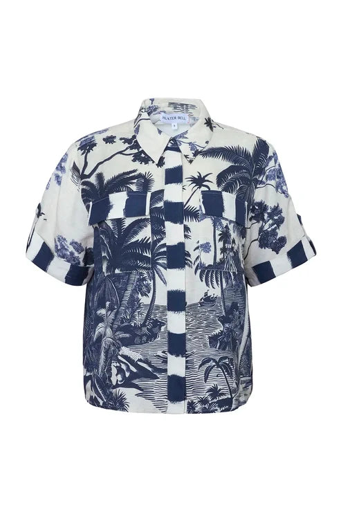 Hawkins Top in Bermuda Toile