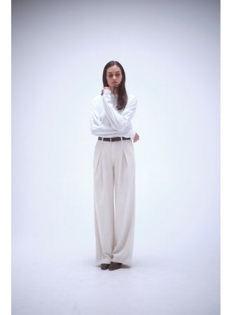 Mary Slouch Trouser in Porcelain