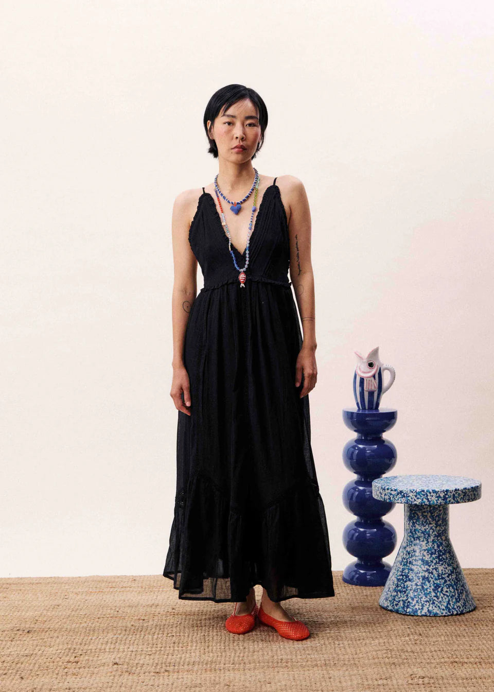Philyra Dress in Noir