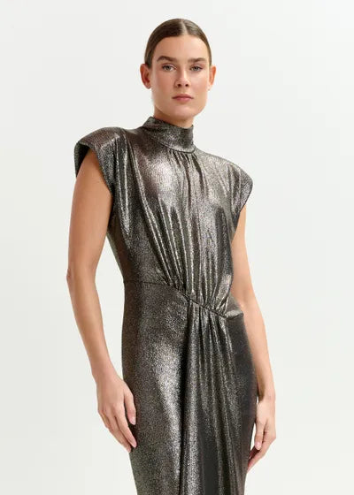 Iquarius Jersey Dress in Silver Lining