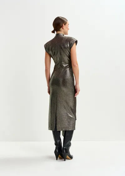 Iquarius Jersey Dress in Silver Lining