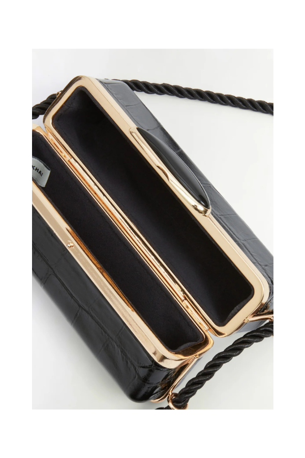 Roma Shoulder Bag in Black Gold