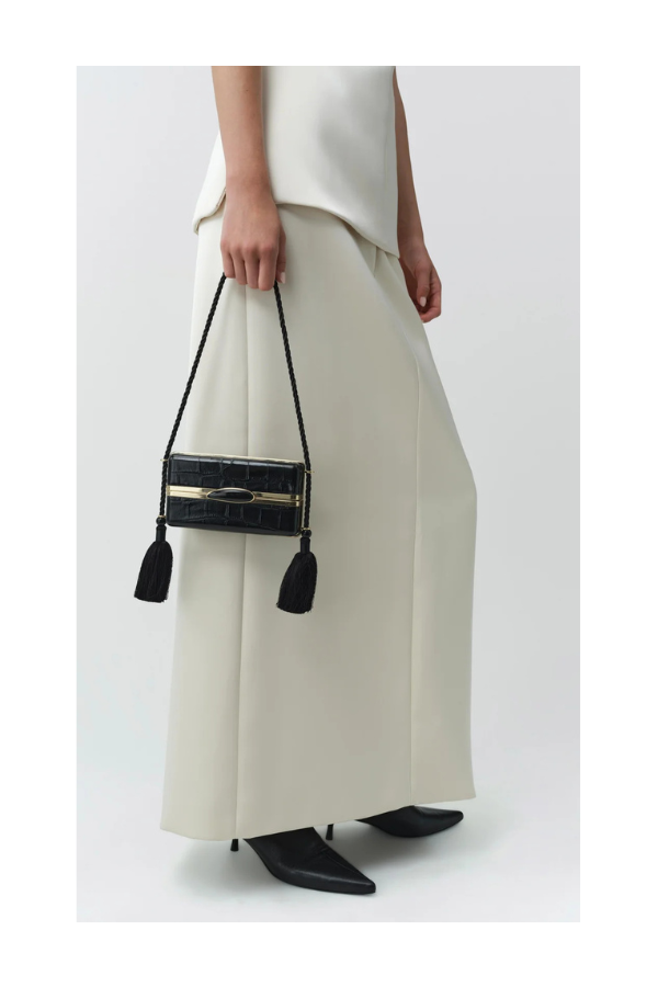 Roma Shoulder Bag in Black Gold