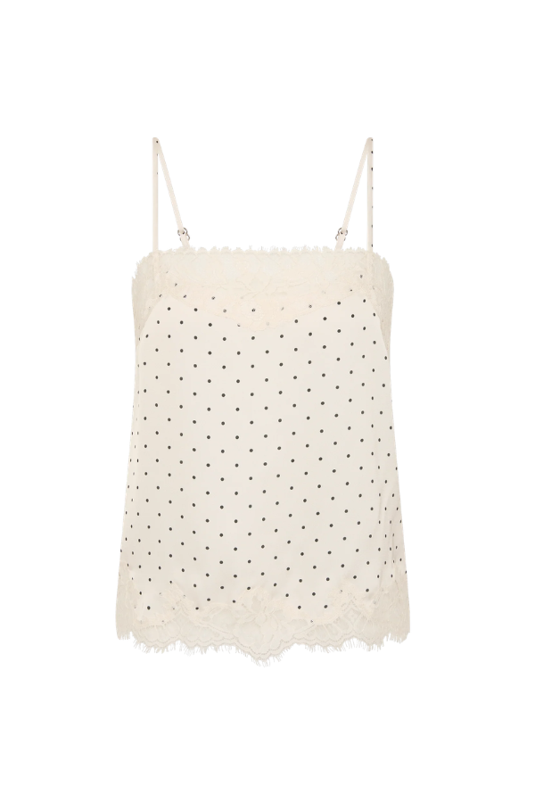 Marisol Top in Polka Dot Antique White