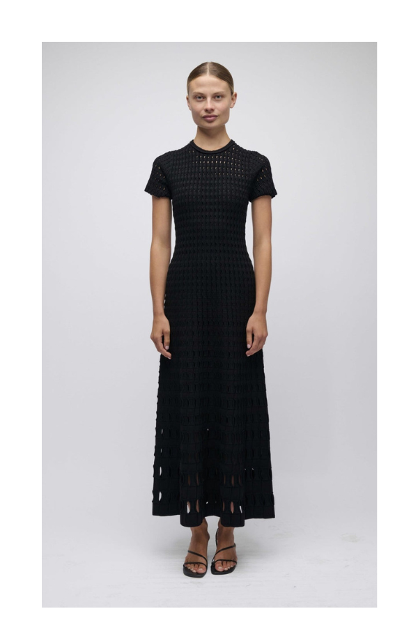 Zaida Midi Dress in Black