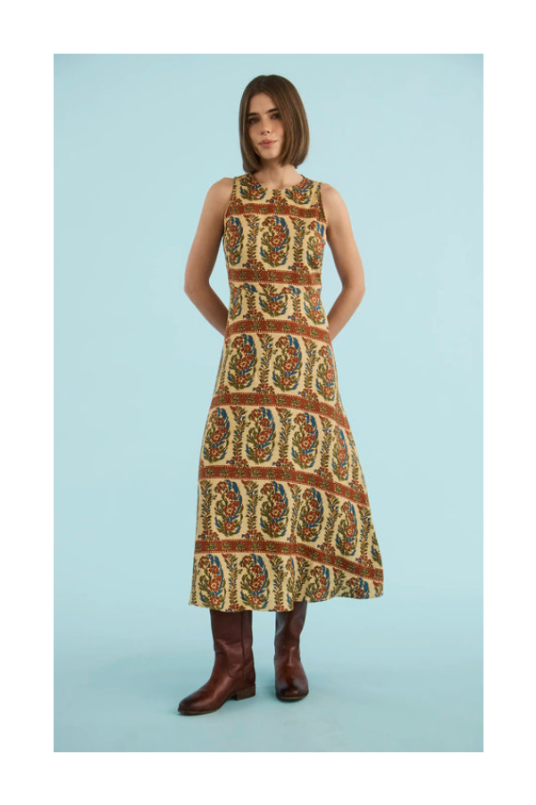 Faith Dress in Amber Glen Cream