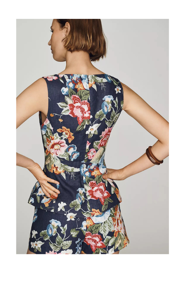 Ana Top in Florinda Print