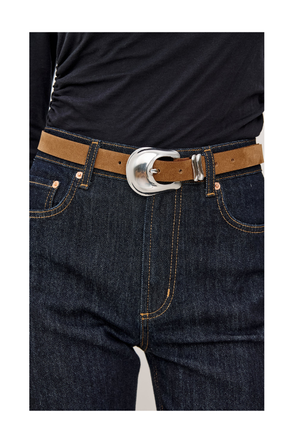 Rodeo Belt in Brown Suede