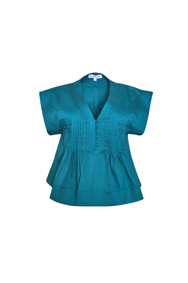 Lola Top in Petrol Green