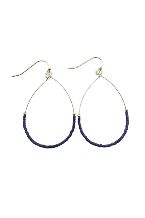Navy Aster Earrings
