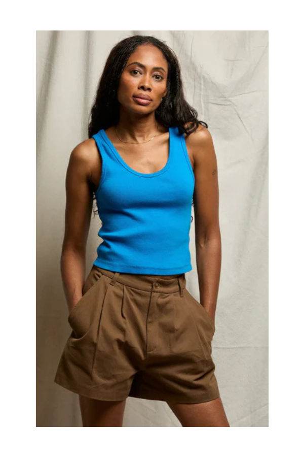 Blondie Tank in Cobalt