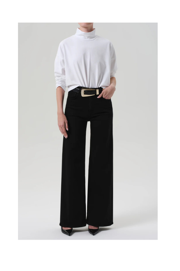 Lyra Long Wide Leg in Plush Black